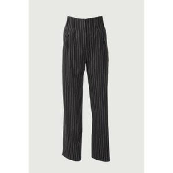 NEW IN THE MOOD FOR LOVE clyde striped pants in antracite - Picture 2 of 5